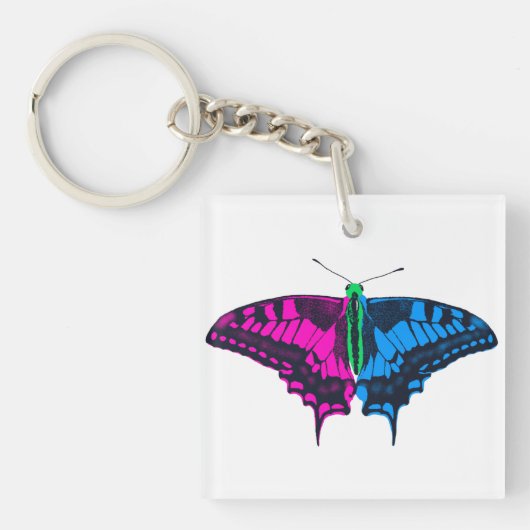 Porte-clés Polysexual Pride Flag Swallowtail Butterfly (Devant)