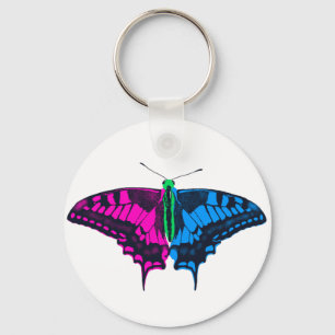 Porte-clés Polysexual Pride Flag Swallowtail Butterfly