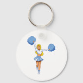 Porte-clés Pom-pom girl Avec Pom Pom Bleu (Recto)