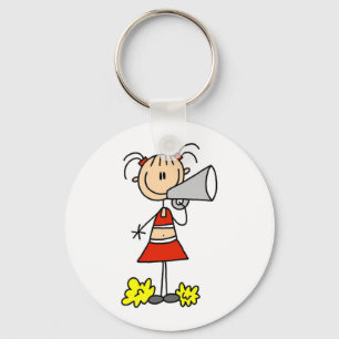Porte-clés Pom-pom girl avec Tshirts de mégaphone et Cadeaux