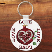 Porte-clés Pomegranate Heart LOVE Valentine (Recto)