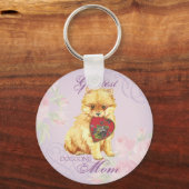 Porte-clés Pomeranian Heart Mom (Recto)