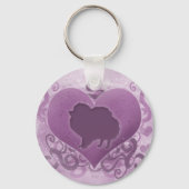 Porte-clés Poméranie violette Valentine (Recto)