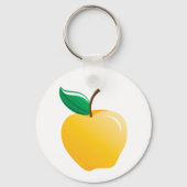 Porte-clés Pomme dorée Fruit jaune brillant (Recto)