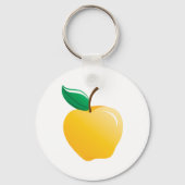 Porte-clés Pomme dorée Fruit jaune brillant (Verso)