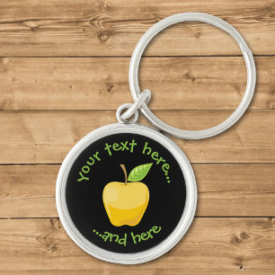 Porte-clés Pomme jaune