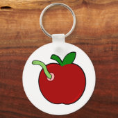 Porte-clés Pomme mignonne avec ver (Recto)