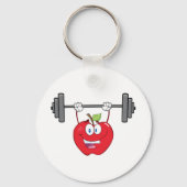 Porte-clés Pomme Poids de levage Fitness Caractère de fruits (Recto)