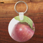 Porte-clés Pomme rouge - Feuille verte (Recto)