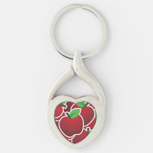 Porte-clés Pomme rouge funky