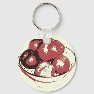 Porte-clés Pommes d'art pop