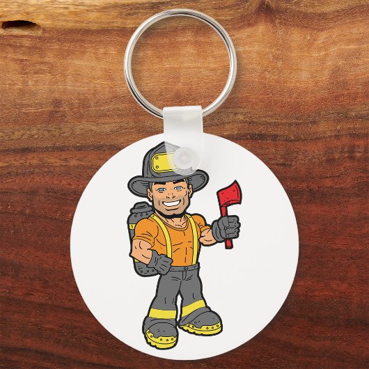 Porte-clés Pompier Avec Un Axe
