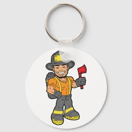 Porte-clés Pompier Avec Un Axe (Verso)