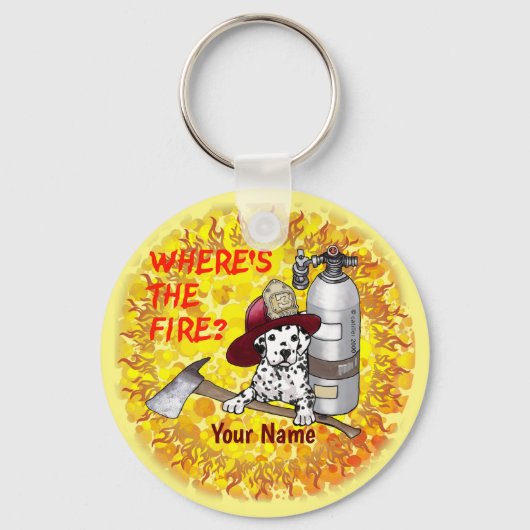 Porte-clés Pompier Chien Wheres Pompier pompier (Recto)