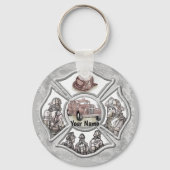 Porte-clés Pompier croisé maltais (Recto)