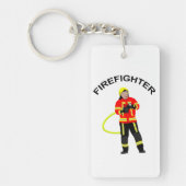 Porte-clés Pompier en vêtements d'utilisation Annexes clés (Devant)