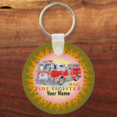 Porte-clés Pompier gros camion (Recto)