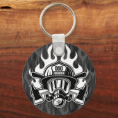 Porte-clés Pompier Secouru sur mesure Station du service d'in (Recto)