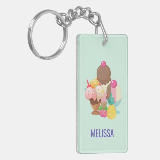 Porte-clés Poncs de crème glacée avec arrosages (Devant gauche)
