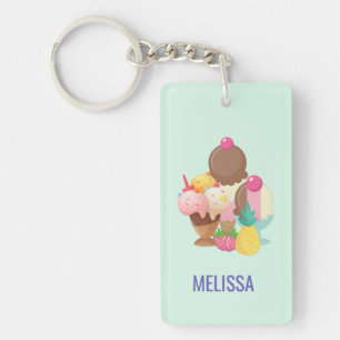 Porte-clés Poncs de crème glacée avec arrosages