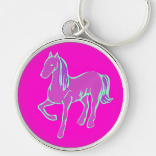 Porte-clés Poney rose