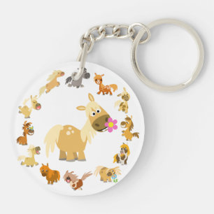 Porte-clés Ponies Cartoon Cute Mandala Porte - clé acrylique