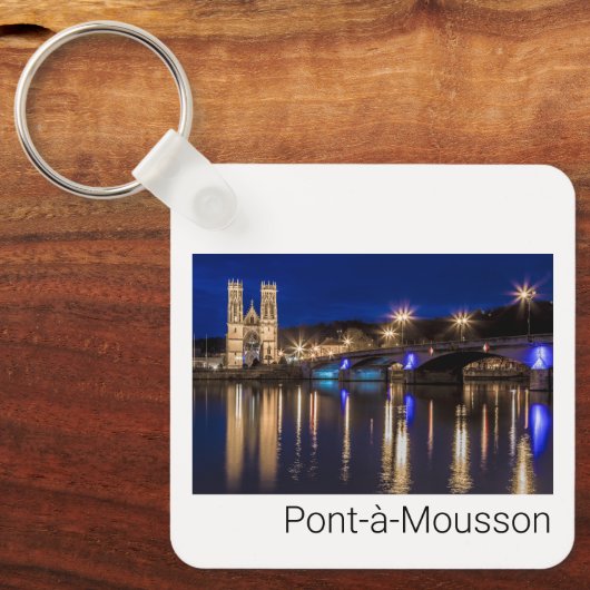 Porte-clés Pont a Mousson Panorama avec Moselle Souvenir (Recto)