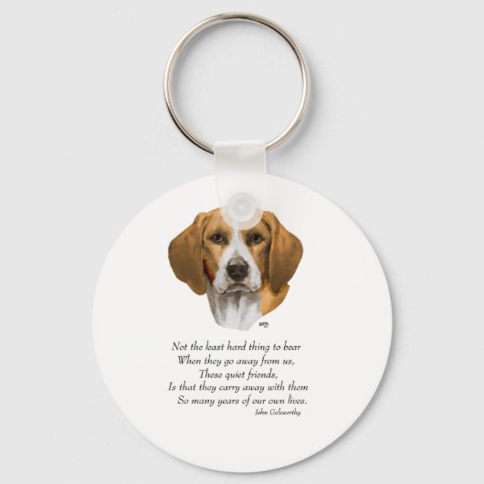 Porte-clés Pont arc-en-ciel beagle (Recto)