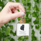 Porte-clés Pont arc-en-ciel du chat noir (main)