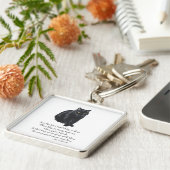 Porte-clés Pont arc-en-ciel du chat noir (Côté)