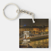 Porte-clés Pont de la chaîne de Budapest la nuit (Devant)