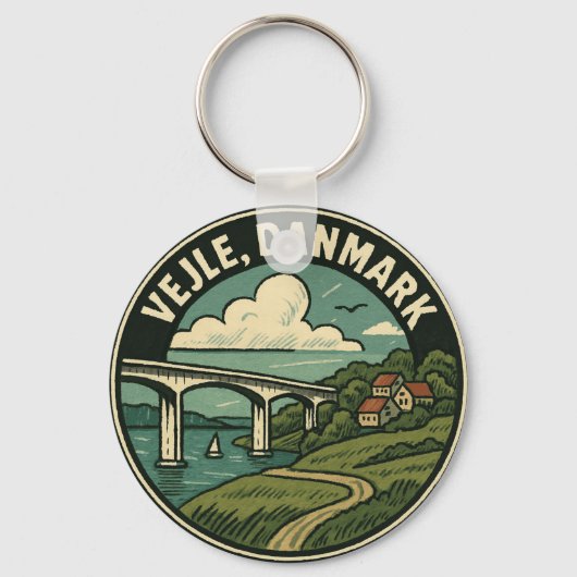 Porte-clés Pont de Vejle Danemark (Recto)