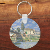 Porte-clés Pont de Villeneu par Sisley Impressionist Paint (Verso)