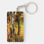 Porte-clés Pont en bois et crique dans l'automne (Dos)