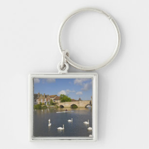 Porte-clés Pont en pierre voûté et rivière Ouse, St Ives,