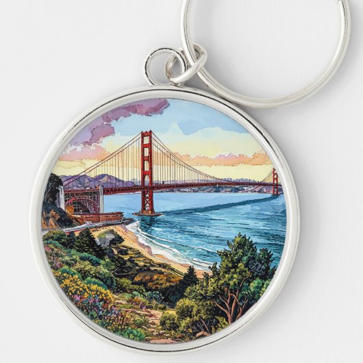 Porte-clés Pont Golden Gate de San Francisco (Devant)