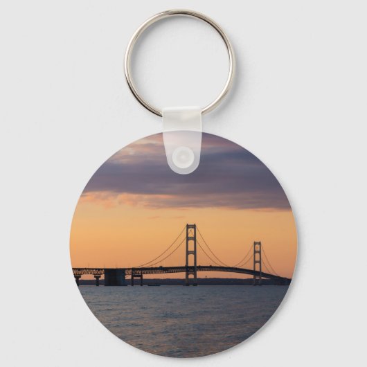 Porte-clés Pont Orange Dusk Mackinac (Recto)