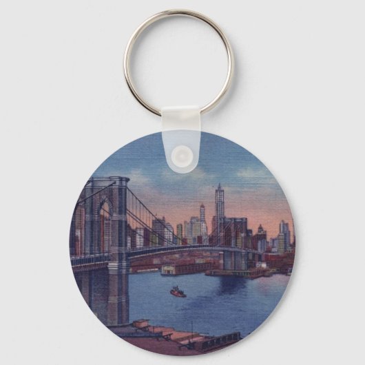 Porte-clés Pont vintage Brooklyn (Recto)