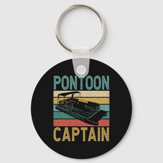 Porte-clés Pontoon Boat Captain Funny Pontoon Boat Boating Ca (Recto)
