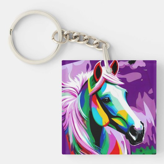 Porte-clés Pony coloré (Devant)