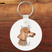 Porte-clés Poodle (abricot) Papa 2 (Recto)