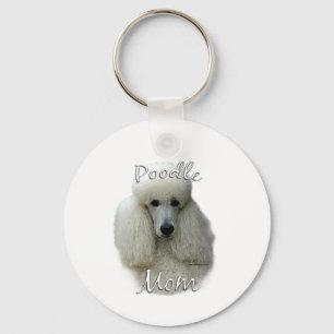 Porte-clés Poodle (blanc) Maman 2