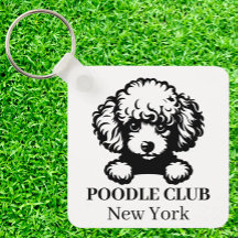 Poodle Custom Club porte - clé à thème