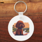 Porte-clés Poodle de jouet mignon (Recto)