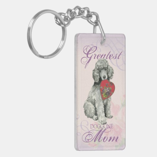 Porte-clés Poodle Heart Maman (Devant gauche)