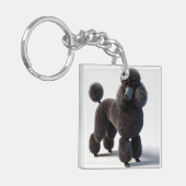 Porte-clés Poodle noir (Devant gauche)