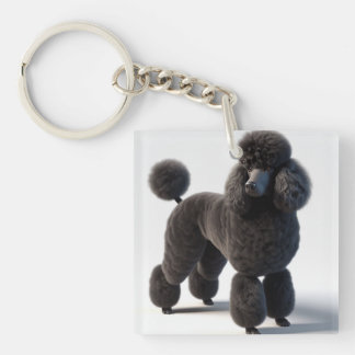 Porte-clés Poodle noir