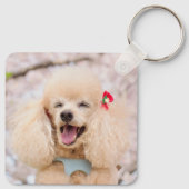 Porte-clés Poodle Valentine Keychain with Custom Name & Photo (Dos)
