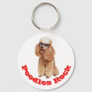 Porte-clés Poodles Rock! Apricot Miniature Poodle Puppy Dog