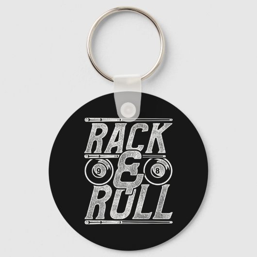 Porte-clés Pool Billard Snooker Player Rack Et Roll (Recto)